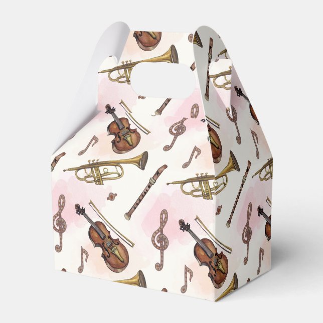 cool tiled music lovers party  favour box (Front Side)