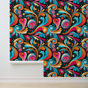 Cool tiled retro pattern wallpaper