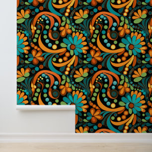 Cool tiled retro pattern wallpaper