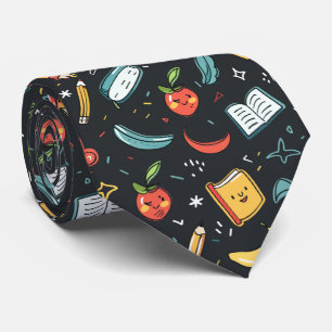 Cool tiled School pattern Teacher  Tie