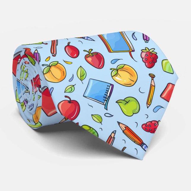 Cool tiled School pattern  Tie (Rolled)