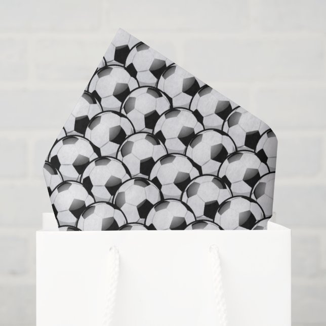 Cool tiled Soccer ball sports pattern  Tissue Paper (Gift Bag)