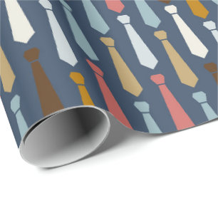 cool tiled tie pattern men wrapping paper