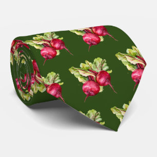 Cool tiled vegetable pattern radish tie