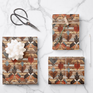 Cool tiled Western party Wrapping Paper Sheet