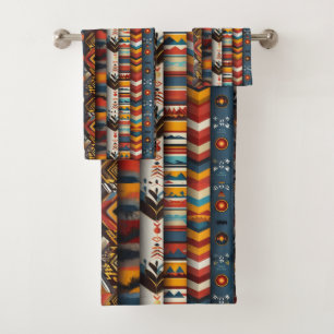 Cool tiled Western pattern Bath Towel Set