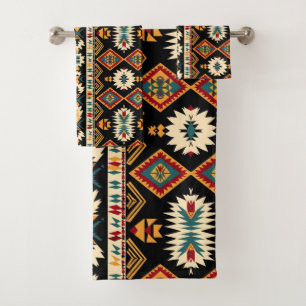 Cool tiled Western pattern Bath Towel Set