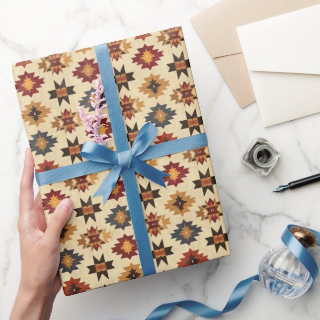 Cool tiled Western pattern  Wrapping Paper (Gifting)