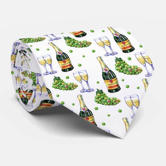 cool tiled wine pattern tie (Rolled)