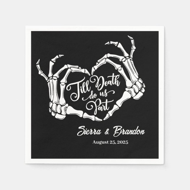 Cool Till Death Do Us Party Wedding Napkins (Front)