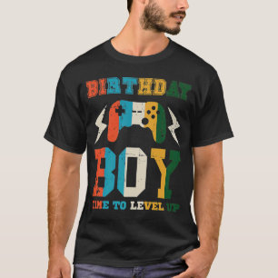 Cool Time to Level Up Birthday Gaming Boy T-Shirt