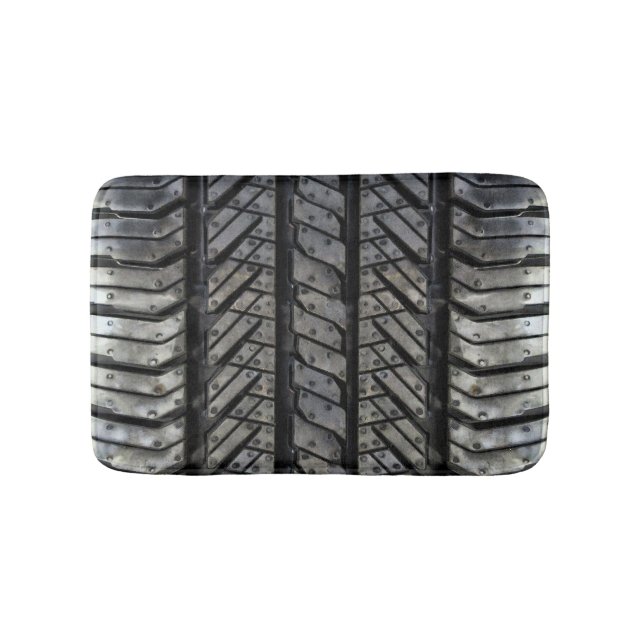 Cool Tire Rubber Automotive Texture Decor Bath Mat (Front)