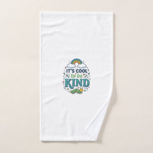Cool To Be Kind Rainbow Caterpillar Shirt Design_1 Hand Towel