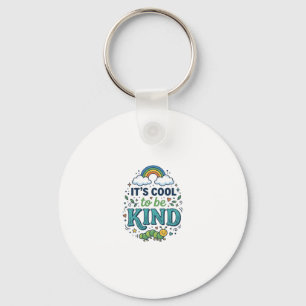 Cool To Be Kind Rainbow Caterpillar Shirt Design_1 Key Ring