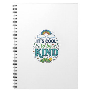 Cool To Be Kind Rainbow Caterpillar Shirt Design_1 Notebook