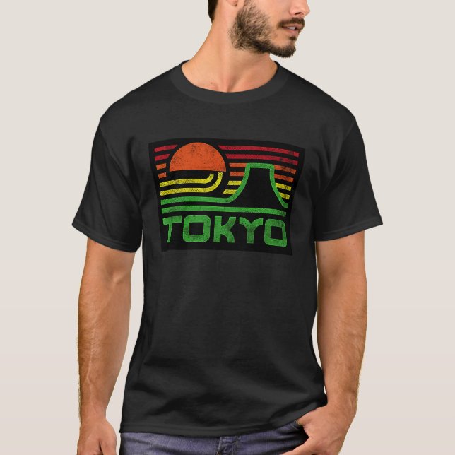 Cool Tokyo Japan Outfit Illustration Graphic Cool  T-Shirt (Front)