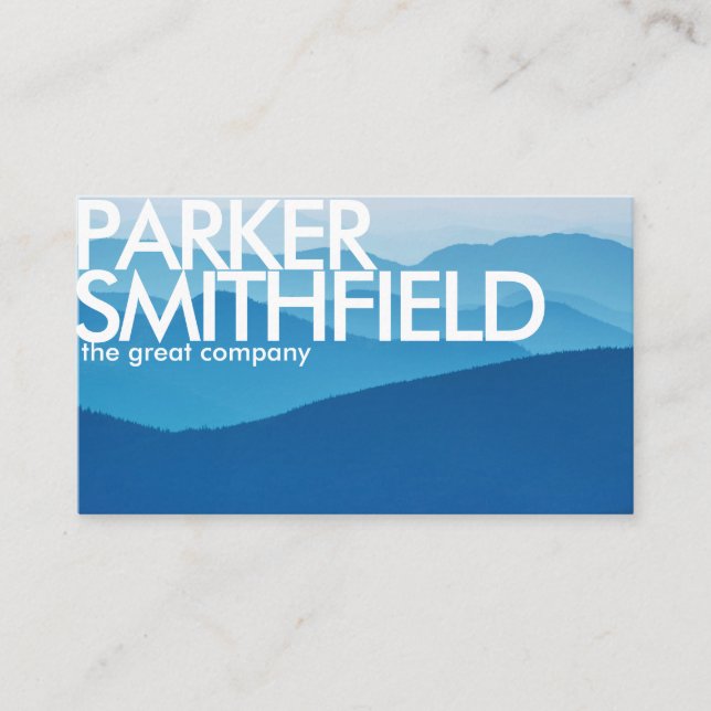 Cool Tone Nature Sunset Business Card (Front)