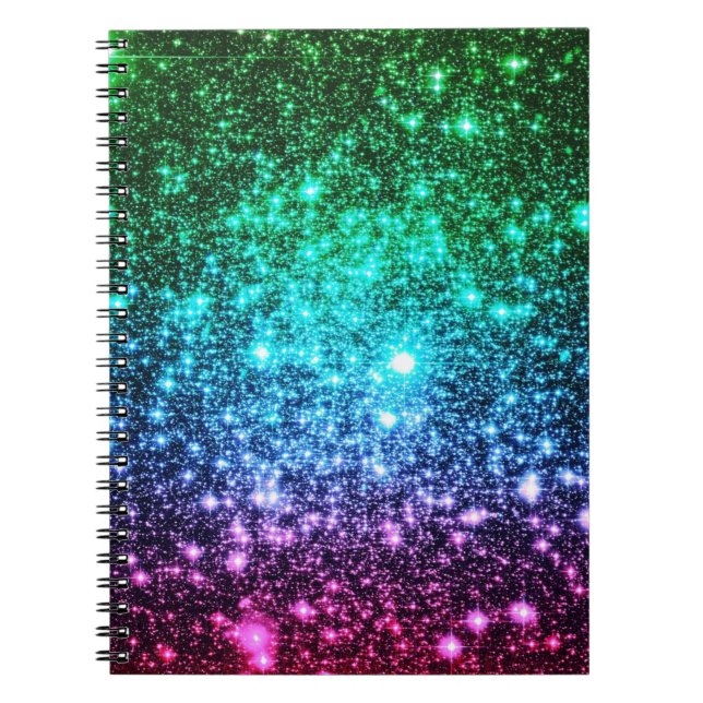 Cool Tones Galaxy Ombre Notebook (Front)