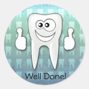 Cool tooth  "well done" sticker