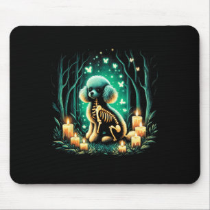 Cool Toy Poodle Dog Skeleton Halloween Dog Mum Dad Mouse Mat