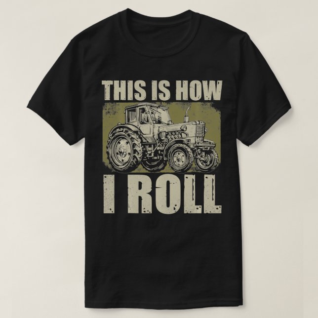 Cool Tractor Art For Men Women Farming Truck Drive T-Shirt (Design Front)