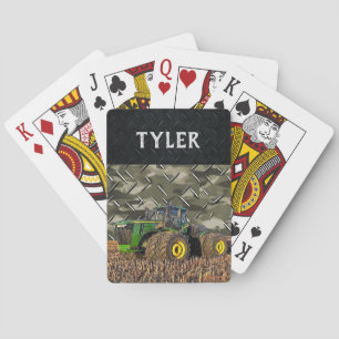 Cool Tractor Farm Equipment Name Camo Playing Cards