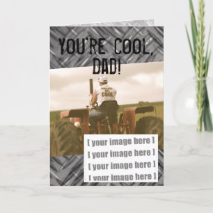 Cool Tractor Father's Day Card: Add your photo Card