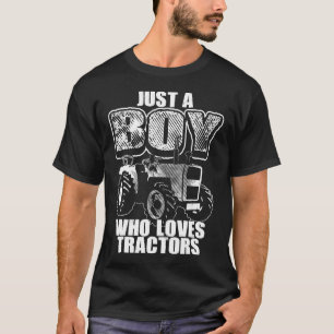 Cool Tractor For Boys Kids Farmer Toddler Farming T-Shirt