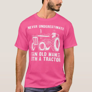 Cool Tractor For Grandpa Men Tractor Driver Farmin T-Shirt