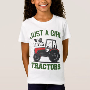 Cool Tractor Lover Just A Girl Who Loves Tractors T-Shirt