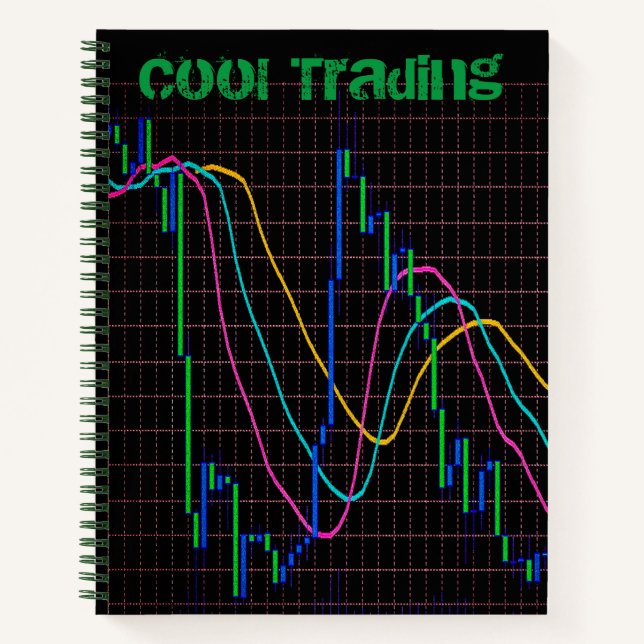 Cool Trading Candlestick Chart Stock Market  Notebook (Front)
