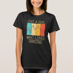 Cool Trading For Girls Kids Stock Traders Day Trad T-Shirt