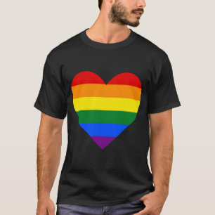 cool traditional rainbow colours heart T-Shirt