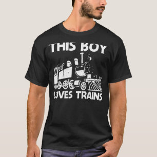 Cool Train For Boys Kids Train Locomotive Railroad T-Shirt