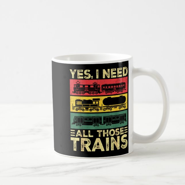 Cool Train Model Funny Train Railroad  Coffee Mug (Right)