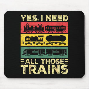 Cool Train Model Funny Train Railroad Mouse Mat