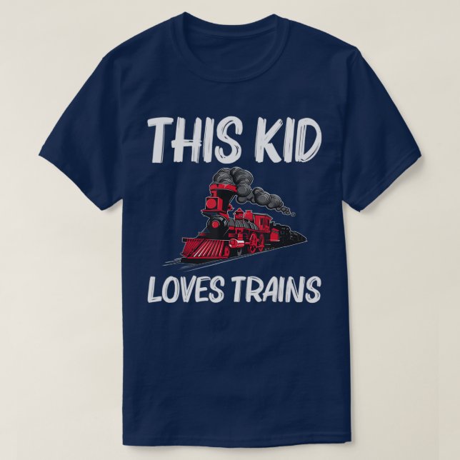 Cool Train S Boys Railroad Public Transportation T-Shirt (Design Front)