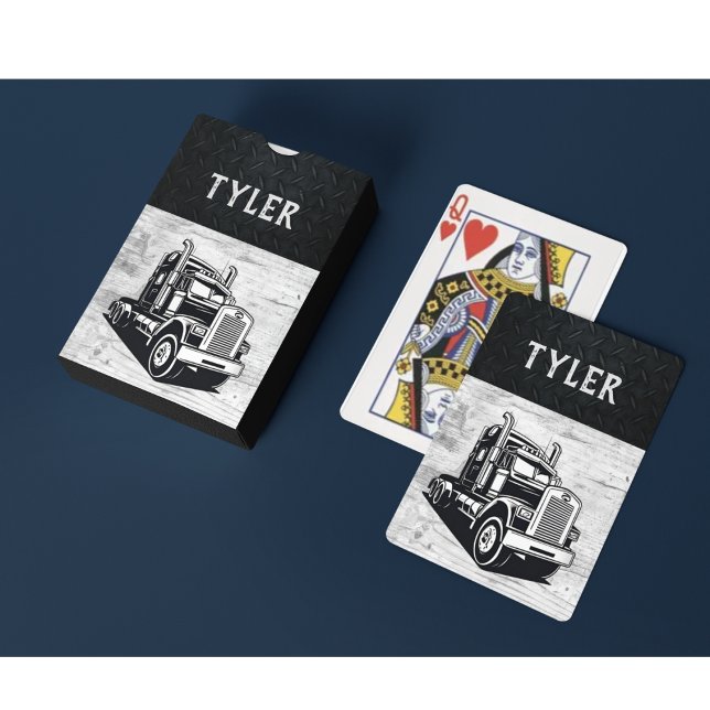 Cool Transport Truck Name Equipment Playing Cards (Semi truck themed playing cards.)