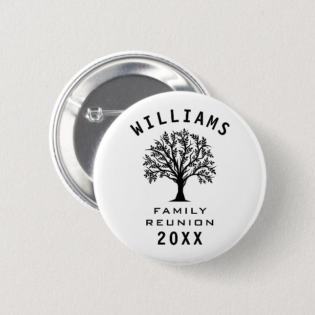Cool Tree Family Reunion Summer Vacation Road Trip 6 Cm Round Badge (Front & Back)