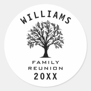 Cool Tree Family Reunion Summer Vacation Road Trip Classic Round Sticker