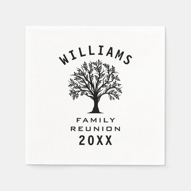 Cool Tree Family Reunion Summer Vacation Road Trip Napkin (Front)