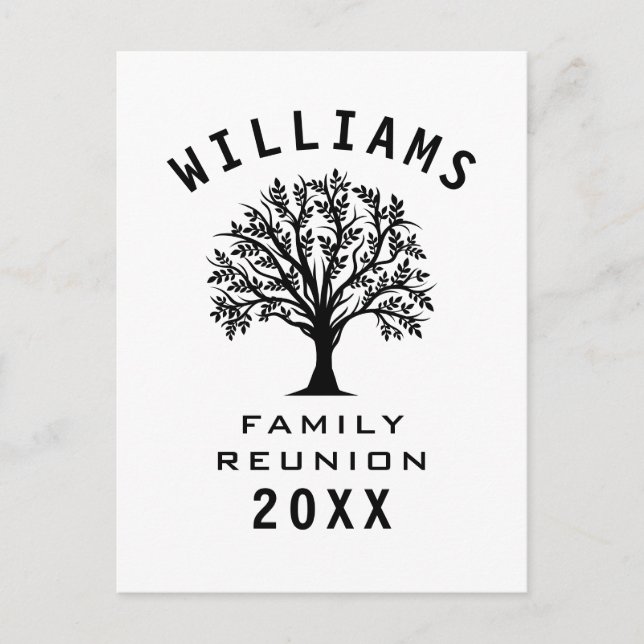 Cool Tree Family Reunion Summer Vacation Road Trip Postcard (Front)