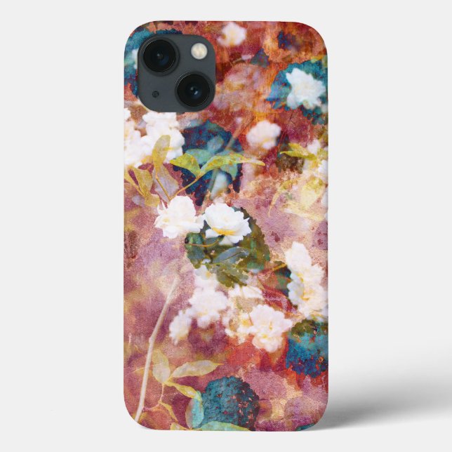 Cool, trendy art of romantic flower pattern Case-Mate iPhone case (Back)