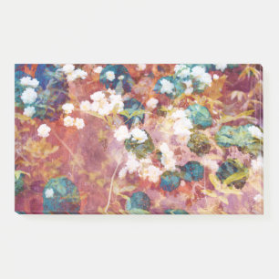 Cool, trendy art of romantic flower pattern post-it notes