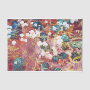 Cool, trendy art of romantic flower pattern tissue paper