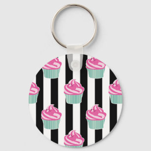 Cool Trendy Black and Wite Key Ring