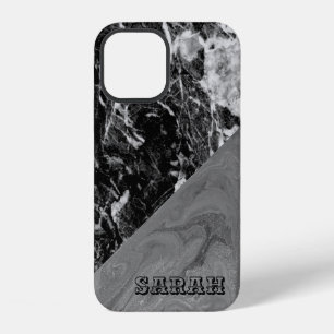 Cool Trendy Black Marble iPhone 12 Case