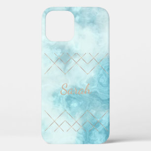 Cool Trendy Blue Marble Case-Mate iPhone Case