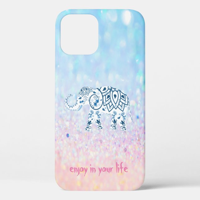Cool Trendy Bokeh Elephant Case-Mate iPhone Case (Back)