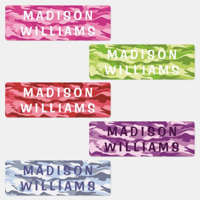 Cool Trendy Camouflage Modern Personalised Name (Group)